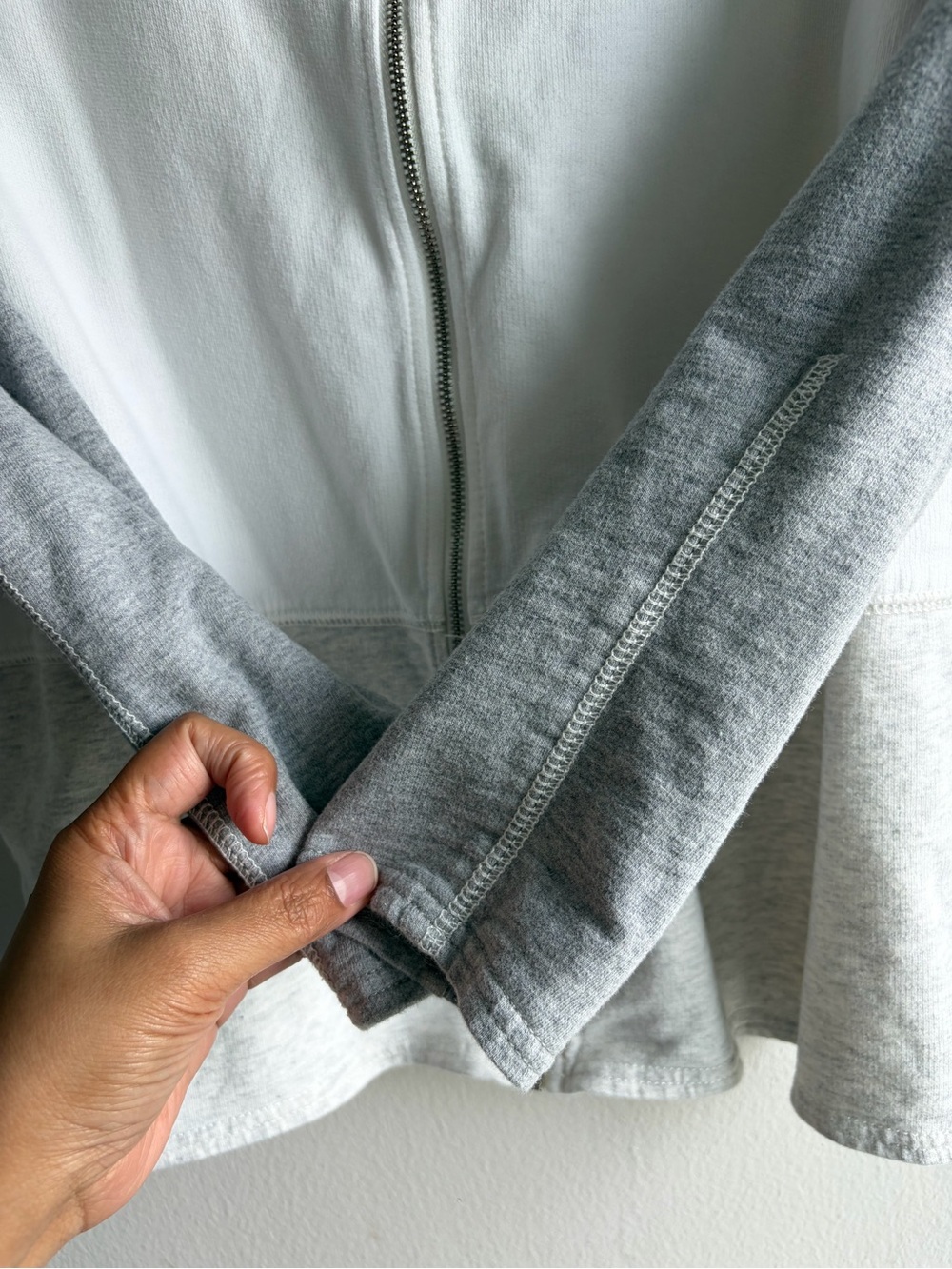 J. Crew Two-Tone Gray and White Crewneck Sweater - Picture 5 of 6